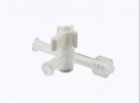 Medline Namic 3-Way Stopcock, Off, Fixed Male Luer, Female Fitting, 200 psi