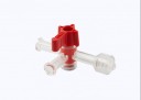 Medline Namic 4-Way Body-Style Stopcock, Off, Fixed Male Luer 200 psi