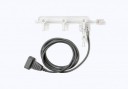 Medline NAMIC Preceptor Manifold w/Integral Transducer, Finger-Grip Profile, Right-Hand Orientation, Off Handle, 3 Ports, 200 psi