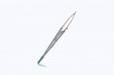 Aesculap DuroGrip TC Micro Needle Holder, Round Handle w/Catch, Serrated 7-7/8"