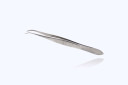 Iris Tissue Forceps, 1 x 2 Teeth, Half Curve 4" (Floor Grade)